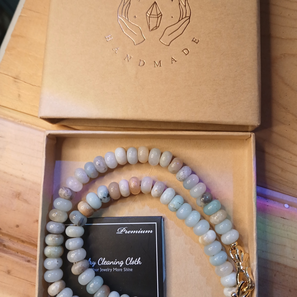 Handmade Multicolor Beaded Necklace - Elegant Pastel Gemstone Strand